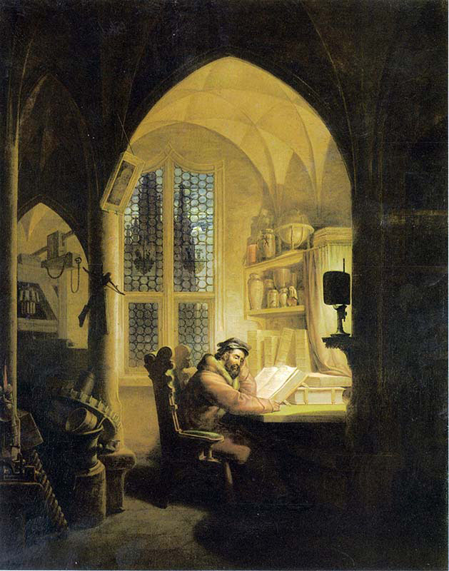 Faust in his Study